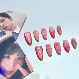 RosePop | TWICE-Inspired Press-On Nails (Basic Almond)