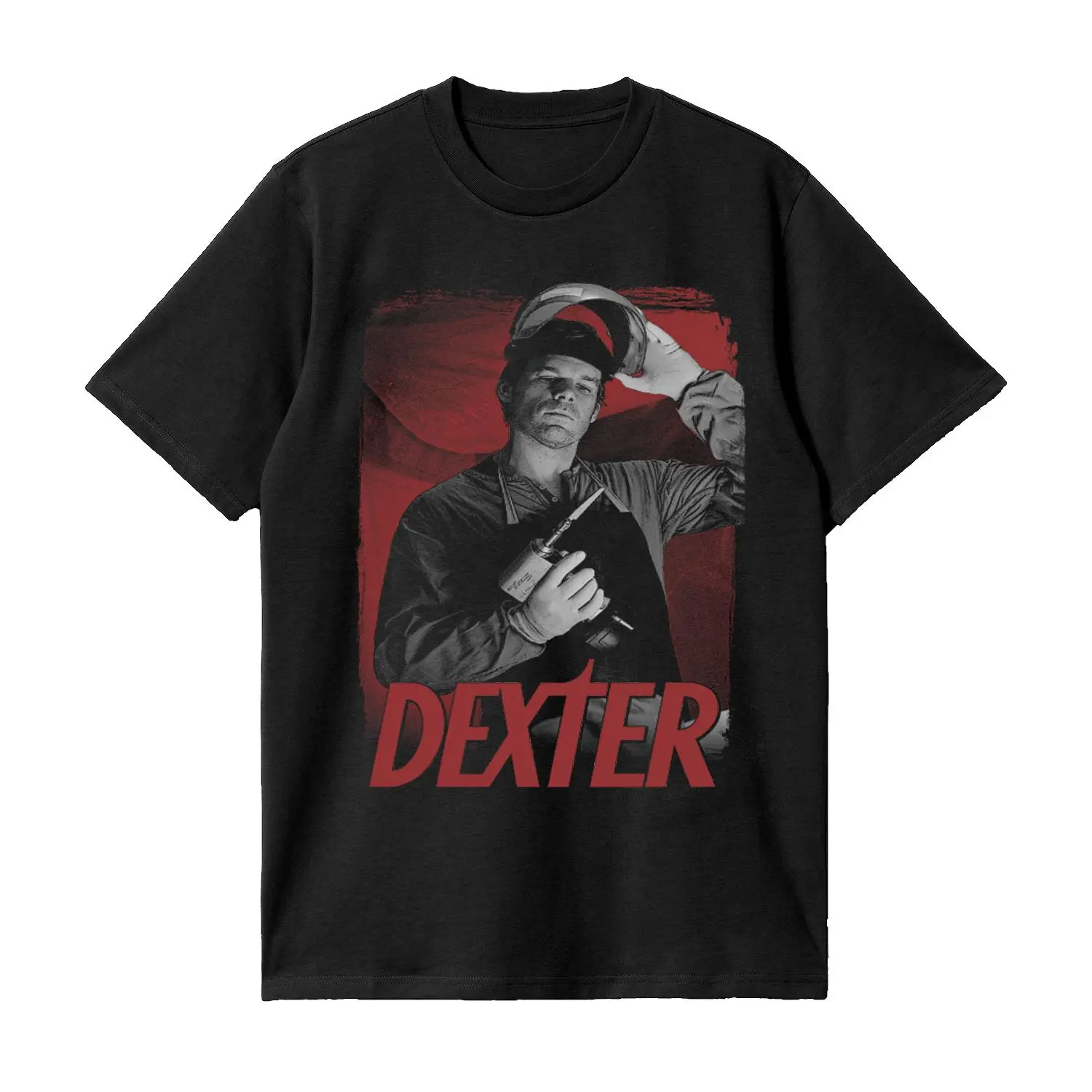 Dexter Slim Fit T-Shirt Drill Black Tee 90s Retro Streetwear Tee for True Fans HGB31704