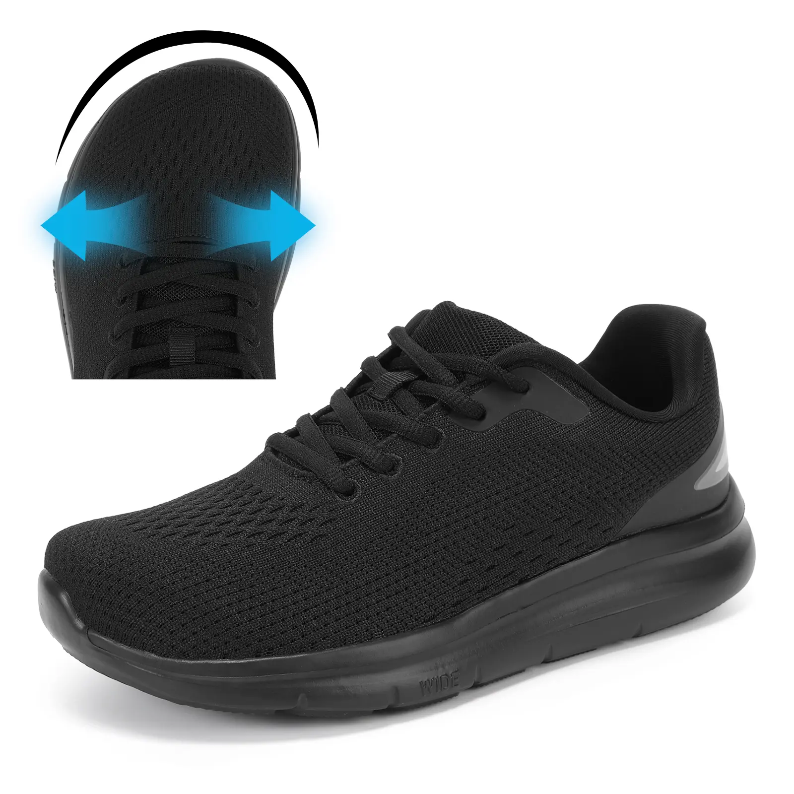 Walking Shoes Women Cushioned Lace-up Breathable Sneakers | Wide Width , Comfortable for All-day Walking, Lightweight, Tennis Sneakers for Athletic, Gym, Workout