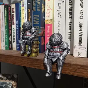 A Vintage Armor Knight Figurine Made of Resin, Suitable for Home Decor, Perfect for Desktop Or Entryway Display