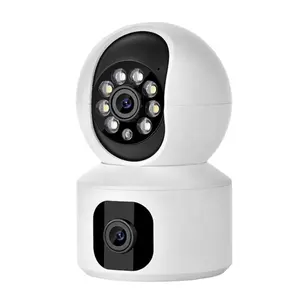 Dual Lens WiFi Ptz Ip Security Camera Night Vision CCTV Surveillance Full HD 1080P Video Recorder No Power Supply