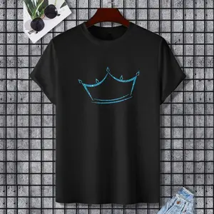 Pageant, Princess, Tiara T-Shirt, 100% Cotton, Single Side Printed, Black Short Sleeve T-shirt, Gift for Family Friends, S-XXXL, 1 pc, Fabric Weight 180g