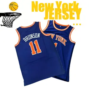 Blue Basketball Jersey with Embroidered Number - Breathable & Durable Fit for Players