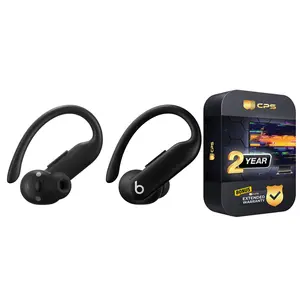Beats Powerbeats Pro 2 Bluetooth Wireless Noise Cancellation Earbuds with 2 Year Extended Warranty Bundle - Jet Black