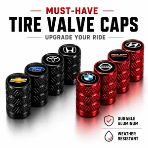 US Flag Knurled Aluminum Tire Valve Stem Caps, Anti-Rust Dustproof Leakproof Air Valve Covers, Corrosion Resistant Alloy Stem Caps for Car Truck SUV ATV Motorcycle Bike Heavy Duty Auto Mod Tire Air Protector Wheel Parts Universal Vehicle Accessories