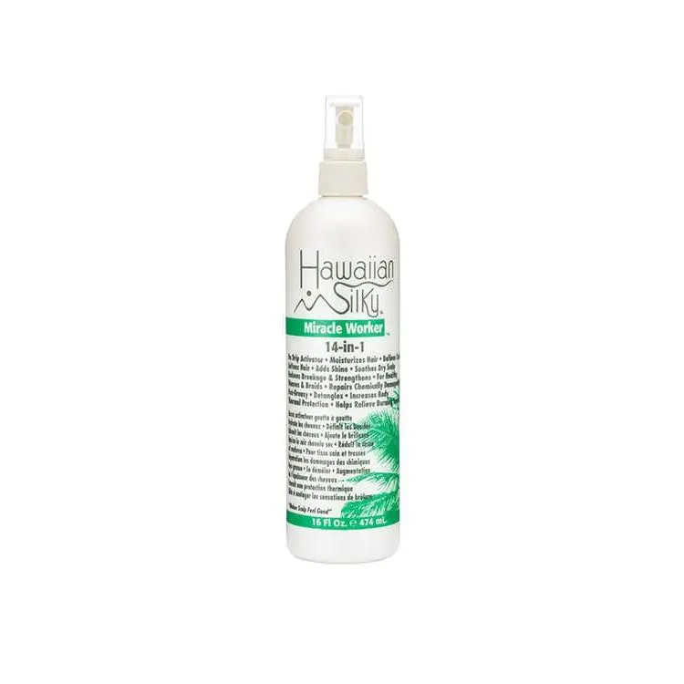 Hawaiian Silky Miracle Worker 14-in-1 No Drip Activator & Hydrating Conditioner, 16 oz Haircare Moisturizer for African & Natural Curls - Color/Chemically Treated Support, Detangling, Strengthening, Bouncy Curls, Shiny Hair, Curly Hair, African Curls