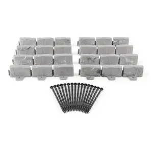 Expert Gardener Faux Stone No-Dig Landscape Edging, 10-ft., Plastic, Gray
