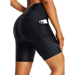 baleaf Women's Modified-Style Indoor Cycling & Fitness Shorts-Form-Fitting, Gentle, and Breathable, Featuring 4D Protective Padding and Pockets [PC:eai009]