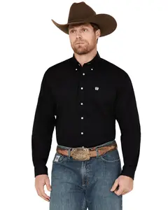 Cinch Men's Solid Long Sleeve Button-Down Western Shirt - Mt10320083
