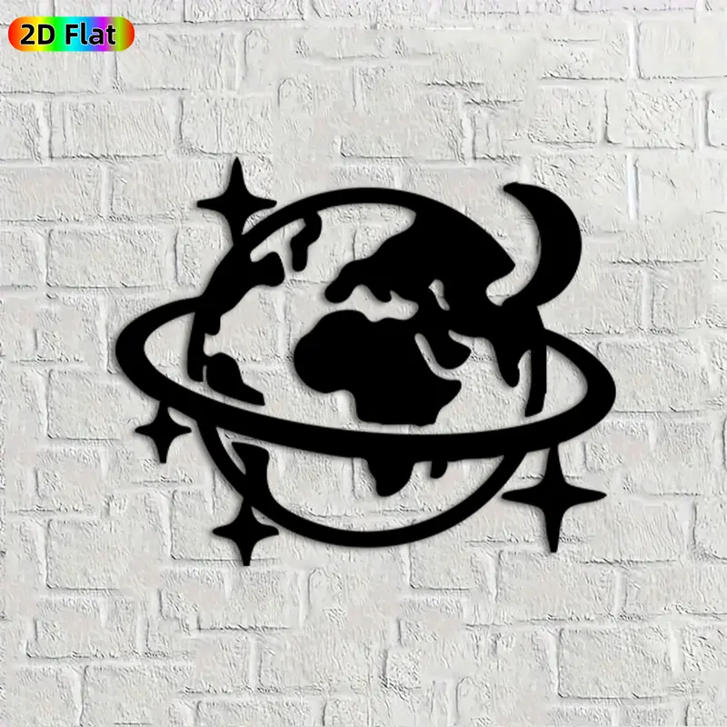 1pc Celestial Globe Metal Wall Art, Captivating Celestial Globe Statue Mural, Ideal Gift for New Year, Christmas, Astronomy Enthusiasts, Weather-Resistant Metal Wall Decor Wall Sculptures,  Stunning Space-Themed Home Decor