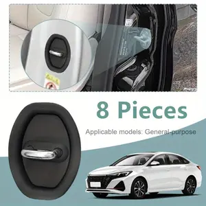 Soft Rubber Car Door Lock Protector Cover Set of 8, Durable Protection for Vehicle Doors, Easy Installation Automotive Accessory