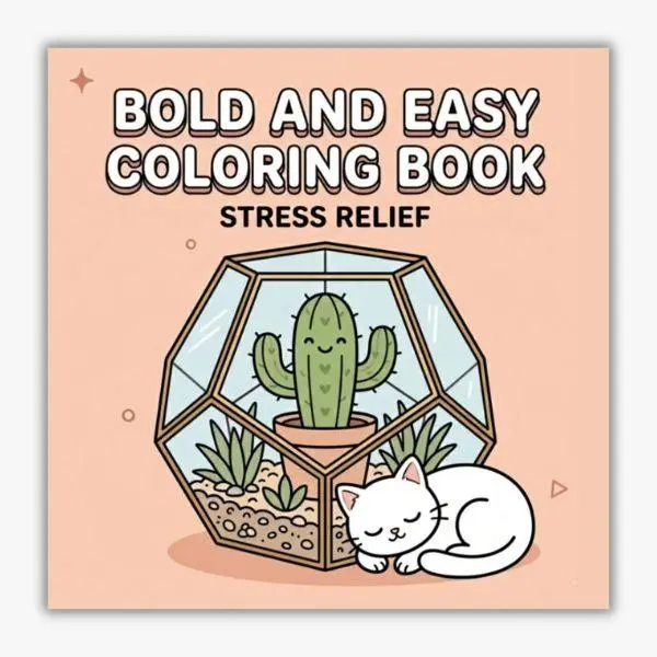 Halloween Fall Mindfulness Coloring Book - Bold, Simple Designs for Stress Relief, Relaxation, All Age Groups - 8.5x0.3x8.5 In Paperback Office Art Supply, Thoughtful Seasonal Gift
