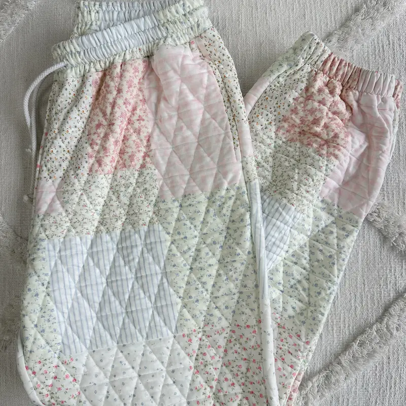 Quilted Pastel Joggers