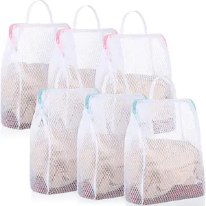 6 Pcs Honeycomb Mesh Laundry Bags with Handle,12 x 8 Inch Socks Bag for Washing Machine for Delicate Items Lingerie Travel Garment,Hand Tools Kits,Tools & Hardware