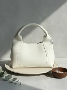 Elegant Women's Pillow Handbag, Soft Tote Bag, Simple Design Fashion Daily Shoulder Bag, Gingham Pattern, All Seasons