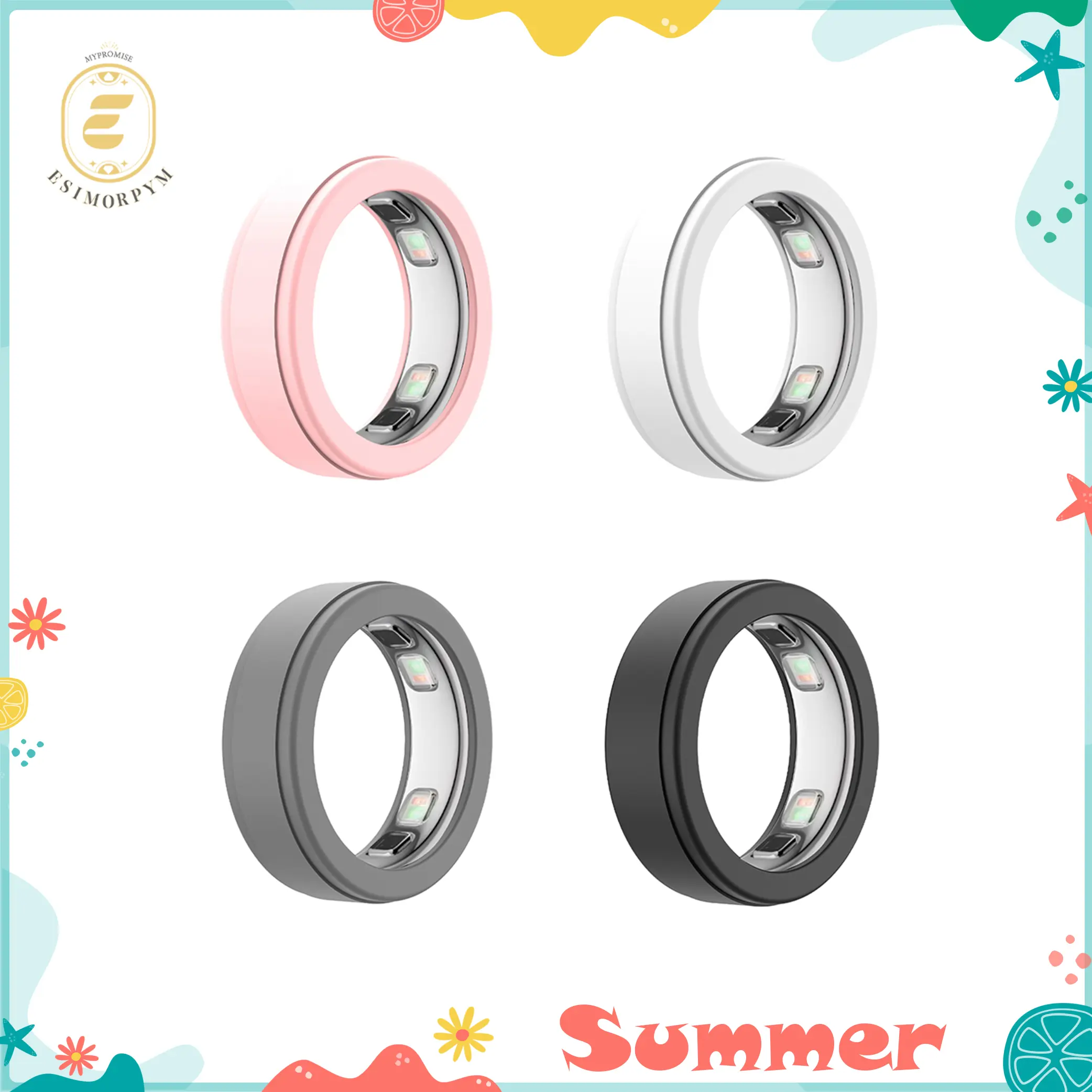 Smart Ring Silicone Protector for Oura Ring Scratch-Resistant Sleeve Cover Wedding Engagement Anniversary Valentine's Day Birthday Gift Daily Wear