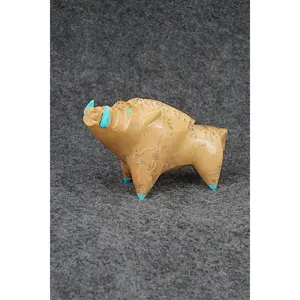 Warthog Zuni Fetish Carving - Enrike Leekya