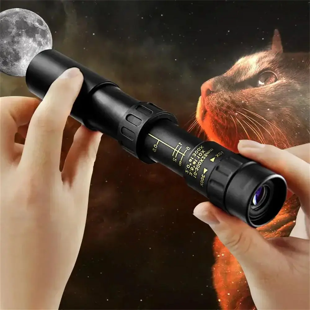 HD Monocular Telescope 10-300x Zoom — Portable for Hunting & Outdoor