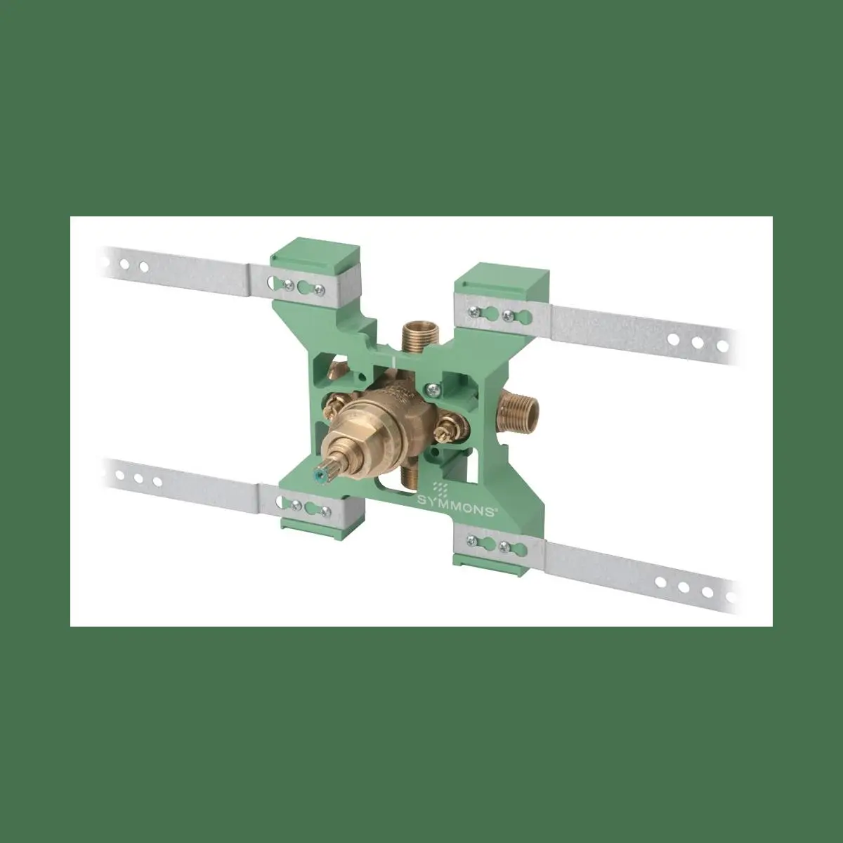 Symmons Temptrol Pressure-Balancing Wall-Mount Tub & Shower Mixing Valve - Home Bathroom Fixture Part with EasyService Stops, Direct Sweat Inlets/Outlets, 3-3/4 inches Height, Adjustable Stop Screw, Rapid Bracket, 3.66 lbs Metal Construction, Parts