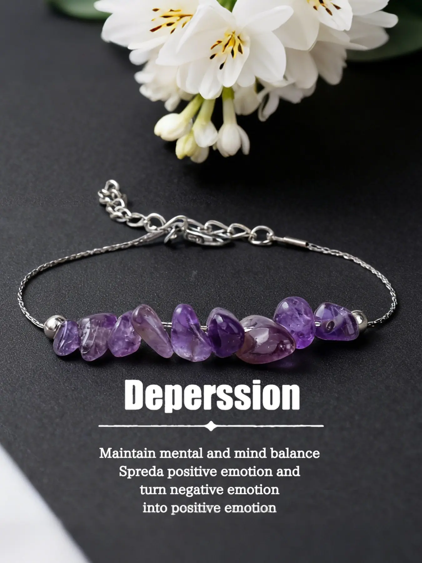 Irregular Design Crystal Bracelet, Balancing Mind Energy, Transforms Negative Energy, Chakra Healing Jewelry, Women's Accessory, Adjustable Bracelet, Exquisite Bracelet, Bracelets Jewelry