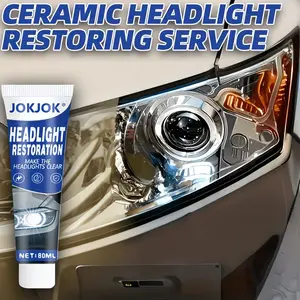 Car Headlight Care Cream, New Formula, Headlight Polishing Agent, Portable, Suitable for Ceramic and Plastic, Nano Protection Layer, Quick Scratch Repair, Safe and Non-Toxic, Jokjok Brand