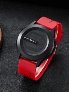 New Fashion Watch Men High Aesthetic Tech Style Trendy Cool Outdoor Night Glow Sports Electronic Wristwatch Casual Trendy Wristwatch Quartz Digital Watch