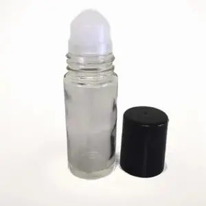 WorldScents 1 oz Roll On bottle for body oil bundle of 5 units Glass Organiser Round