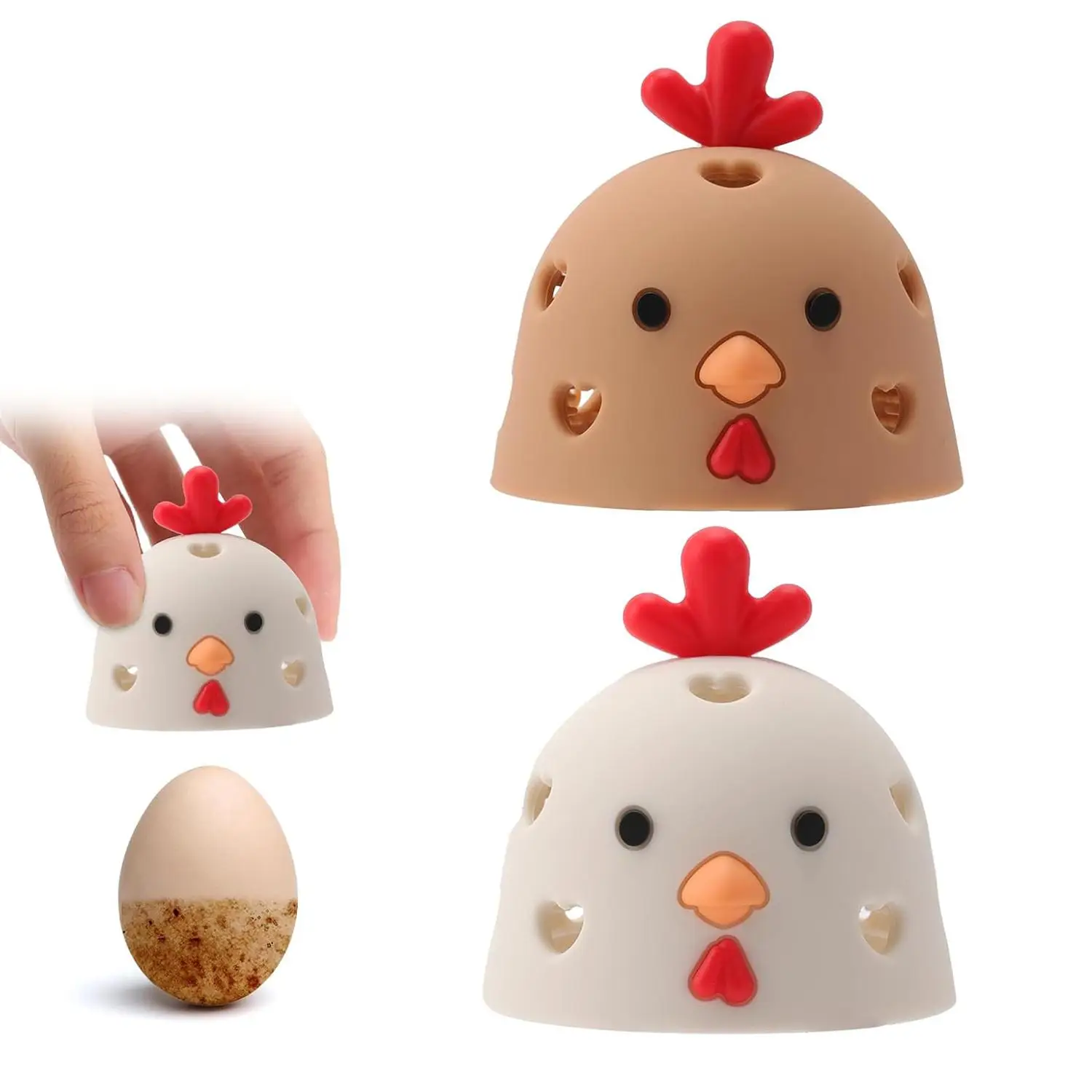 Silicone Egg Brush Cleaner, 1/2 Counts Multipurpose Vegetable & Fruit Scrubber Tool for Fresh Eggs, Egg Washer Cleaning Brush, Kitchen Gadgets, Utensi