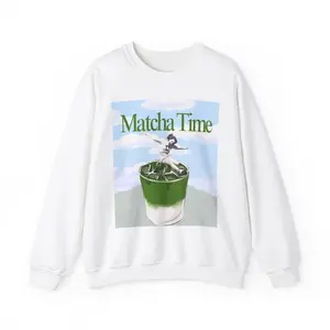 Matcha Lover Sweatshirt, Matcha Time, Iced Matcha Latte, Aesthetic Crewneck, Gifts for Tea Lovers, Green Tea Apparel