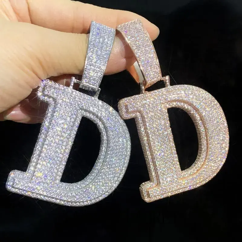 Gold-Tone Large Letter Pendant with 5A Zirconia Shine, Unisex Hypoallergenic DIY Charm Swap for Hip Hop Couples, Casual Bold Statement Piece, Durable Fashion AccessoryTALISA