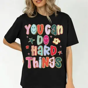 Comfort Colors You Can Do Hard Things Teacher Shirt, School Counselor T-Shirt, Special Education Teacher Shirt, SPED Teacher Shirt Gift