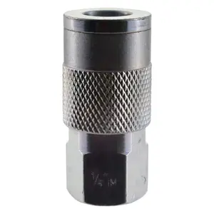 1/4 in. x 1/4 in. NPT Female Industrial Steel Coupler