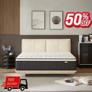 10/12/14 Inch Twin, Full, Queen, King Mattress Memory Foam And Spring, Hybrid MattressMedium Firmness, Lumbar Support, For Home Rooms Hotels, Boxed Halloween ChristmasGift Furniture Ergonomic queen size mattress Interior Modern