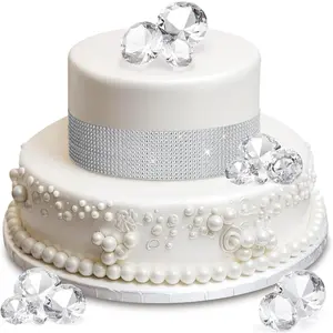 21 pcs valentines day diamond cake decoration set denim and diamonds party decorations 20 pcs fake diamonds 22 yd x 16 rhinestone ribbon for wedding birthday party cake decor diy craft