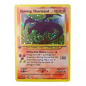 High Quality 1st Edition Holographic Shining Charizard Custom Handmade Card With Pro Case Plus