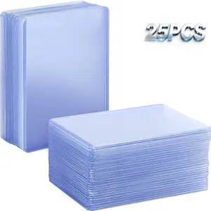 Card Protector, 1 Set Hard Plastic Semi Rigid Card Sleeves, Premium Card Holder for Sports Baseball Football Game Cards, Desk Organizer for Home Office