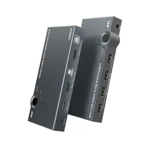 4K HDMI 2 In 1 Out Dual KVM Switcher USB Sharing Converter HUB Hub