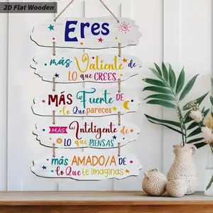 Inspiring Spanish Quote Wooden Wall Hanging Decor, Home & Room Decoration, Graduation Gift, Minimalist Design, Suitable for Any Space