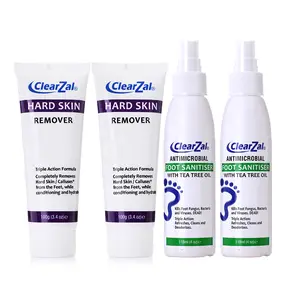 Clearzal Reset Duo Foot Care Set  HARD SKIN Hand Peeling ,dryskin,Hydrating Moisturizing Exfoliating Cream. Exfoliating cream for all skin types on hands, feet and body,peeling skin ，Urea, salicylic acid, aloe vera formula