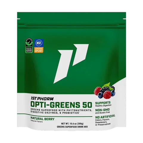 1st Phorm Opti-Greens 50, Greens Superfood Antioxidant, Digestive & Immune Health Support Supplement, 30 Servings