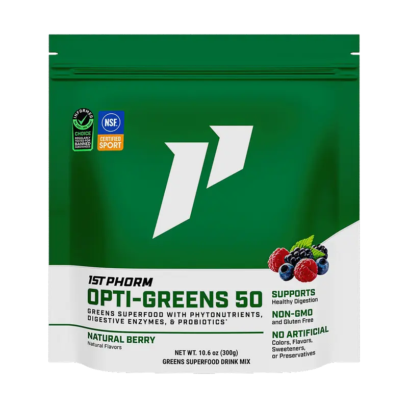 1st Phorm Opti-Greens 50, Greens Superfood Antioxidant, Digestive & Immune Health Support Supplement, 30 Servings
