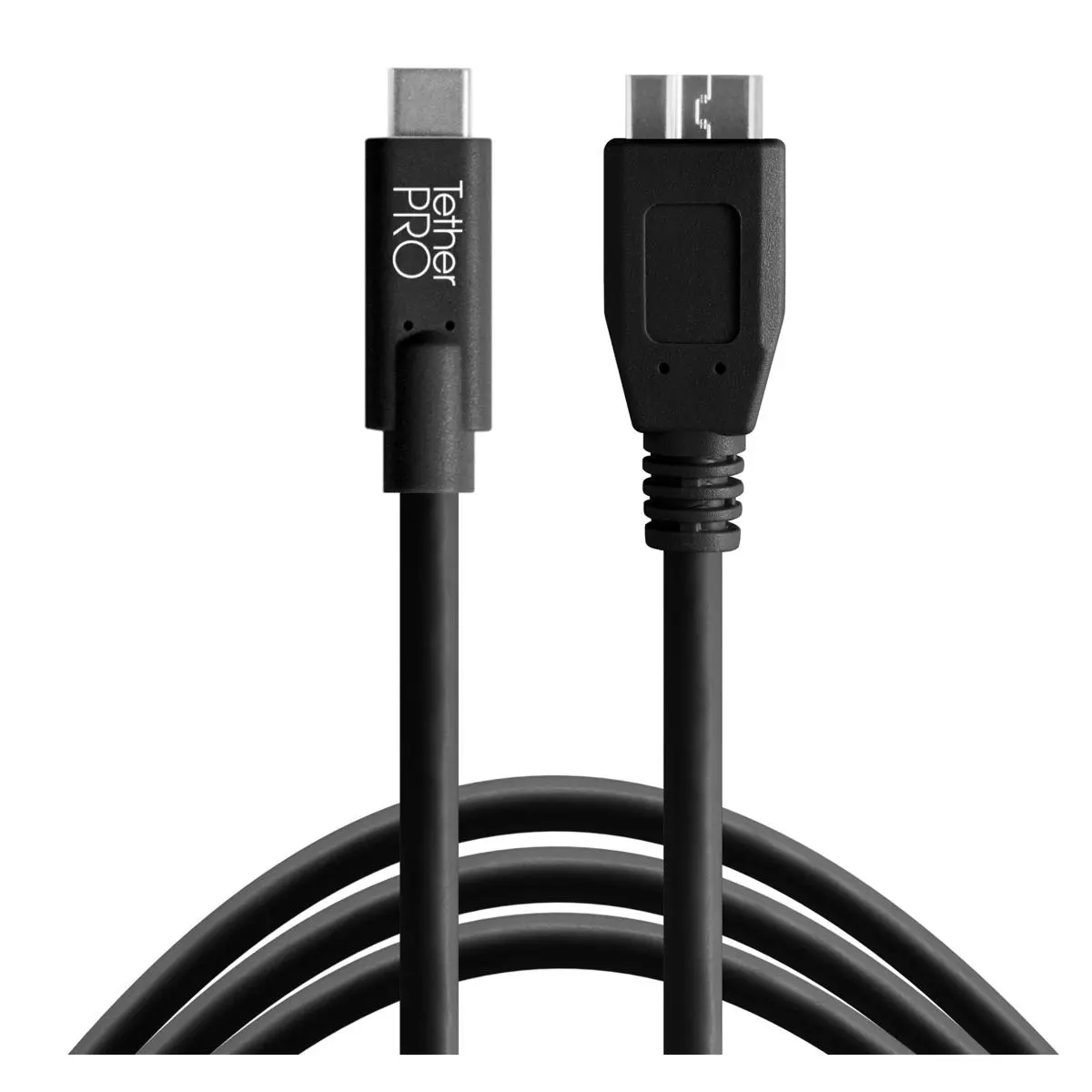 Tether Tools TetherPro USB-C to 3.0 Micro-B Connector Cable, 15ft, Black - Digital Adapter for Computer & Electronic Devices, Durable