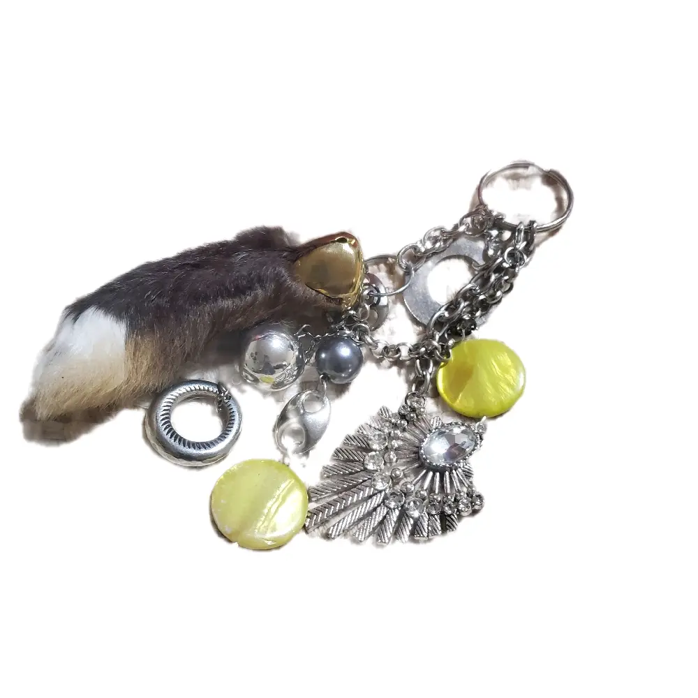 Lucky rabbit foot keychain