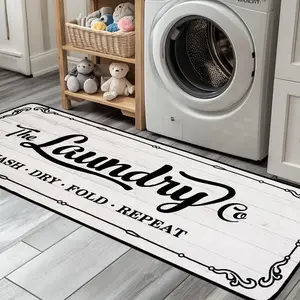 Laundry Room Rug Runner 24"X72" Kitchen Mat TPR Non Slip Farmhouse Laundry Rugs for Laundry Room Decor Washable Runner Rugs for Kitchen Floor Mudroom and Bathroom
