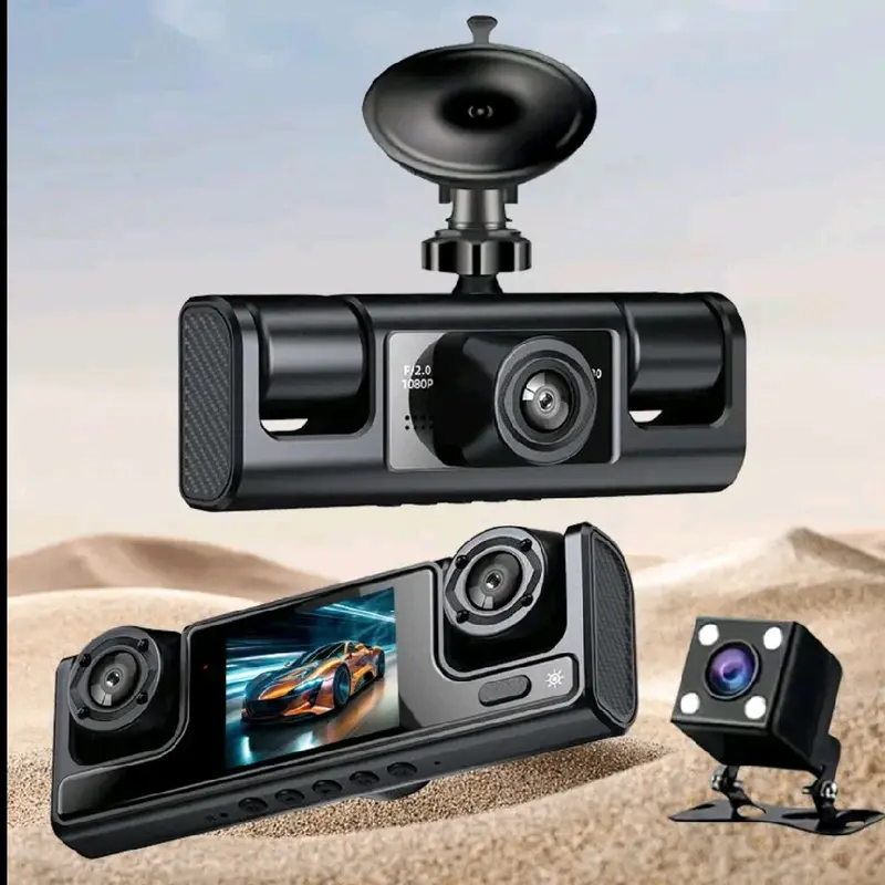 thumbnail image 2 of 4 Channel Dash Cam 360° HD 1080P – 4 Lens Driving Recorder W/ 32G Card – 170° Main Lens 2 of 5