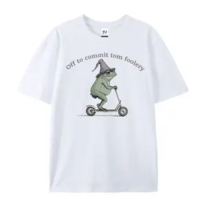 Tomfoolery Frog Meme Graphic Tee Funny Wizard Toad Scooter Shirt