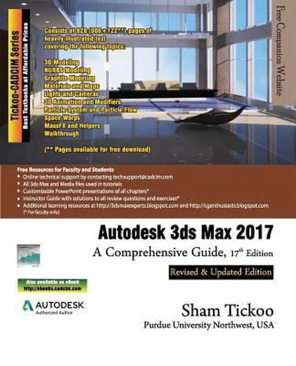 USED Book - Autodesk 3ds Max 2017: A Comprehensive Guide by Purdue Univ, Sham Tickoo (Paperback) - english