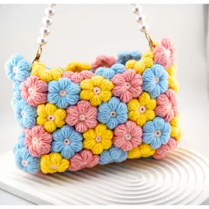 Puff Flower Crochet Bag