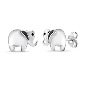 925 Sterling Silver Elephant Stud Earrings, Silver Elephant Earrings, Elephant stud for Gifts, Hypoallergenic Jewellery, Elephant Studs, Animal Jewelry