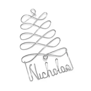 L. Jenkins Designs Personalized  Ornament - Handcrafted in Silver, Gold or Red with Any Name up to 9 Letters Gift  Tree Decoration christmas decor